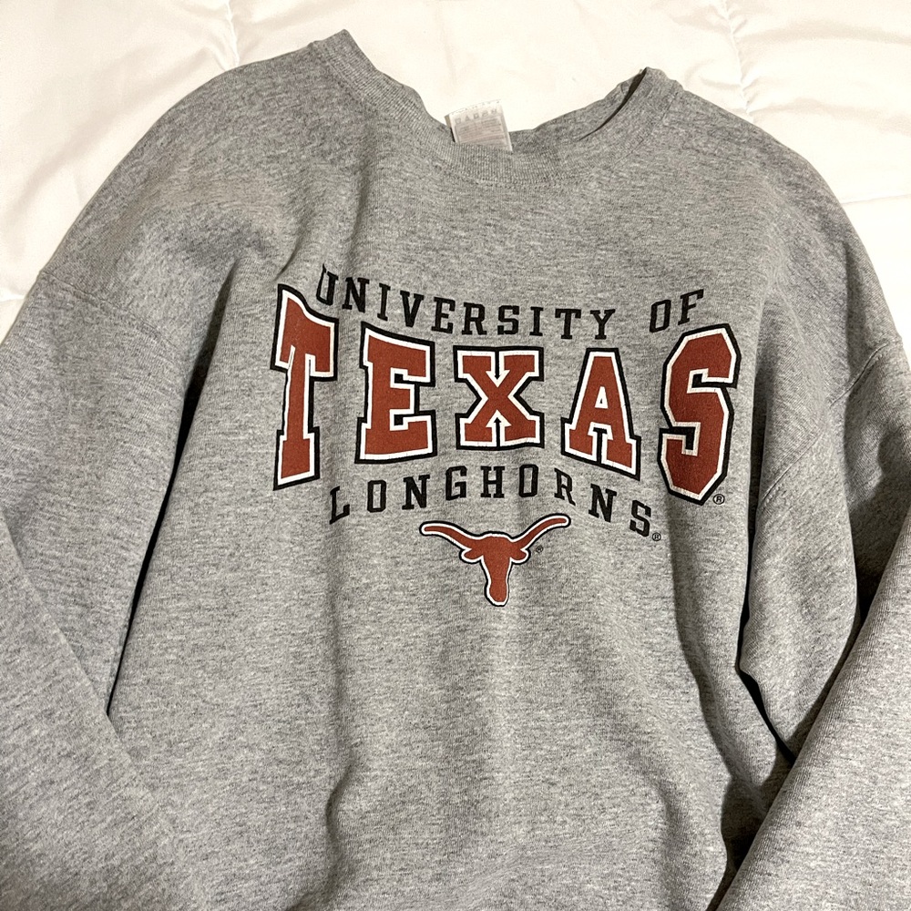 UT University of Texas longhorn grey sweatshirt
